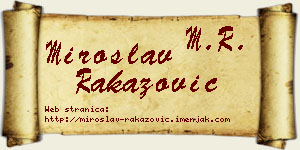 Miroslav Rakazović vizit kartica